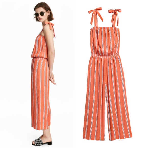 orange striped jumpsuit